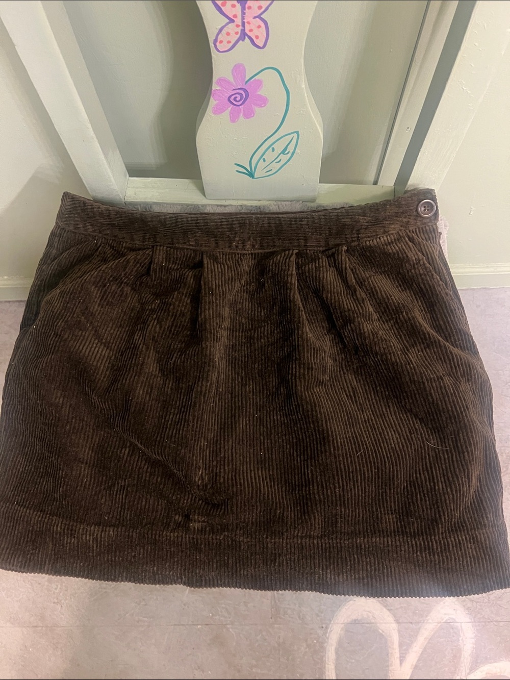 Old Navy Dark Brown Corduroy Mini Skirt